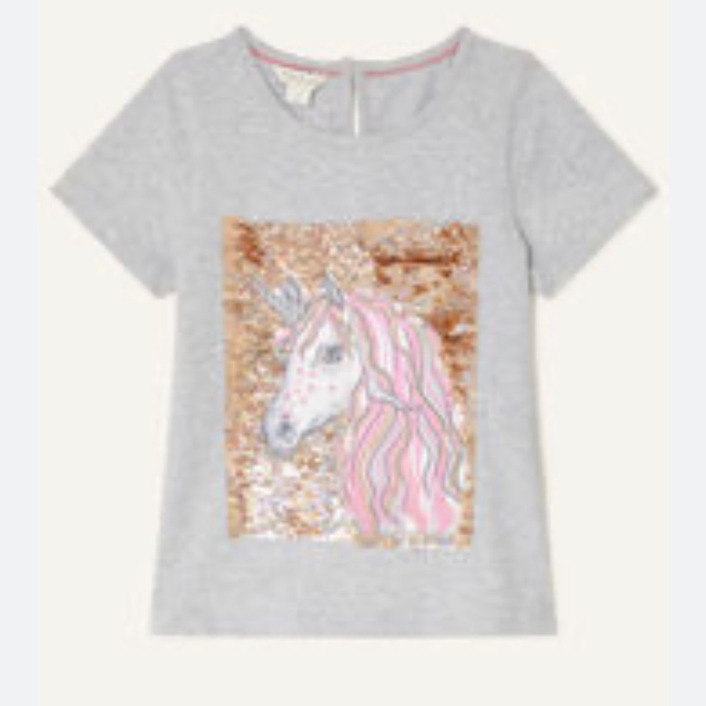 Monsoon Gray and Pink Short Sleeve Tee